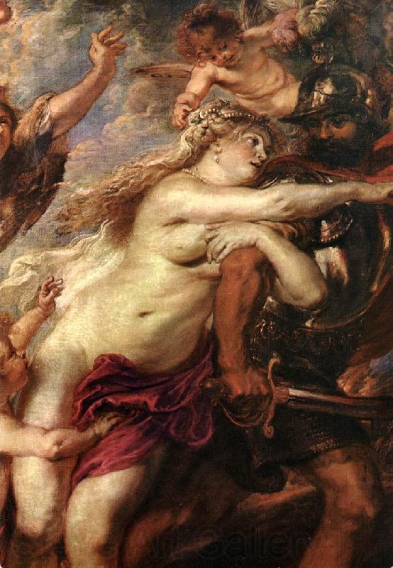 RUBENS, Pieter Pauwel The Consequences of War (detail) Norge oil painting art